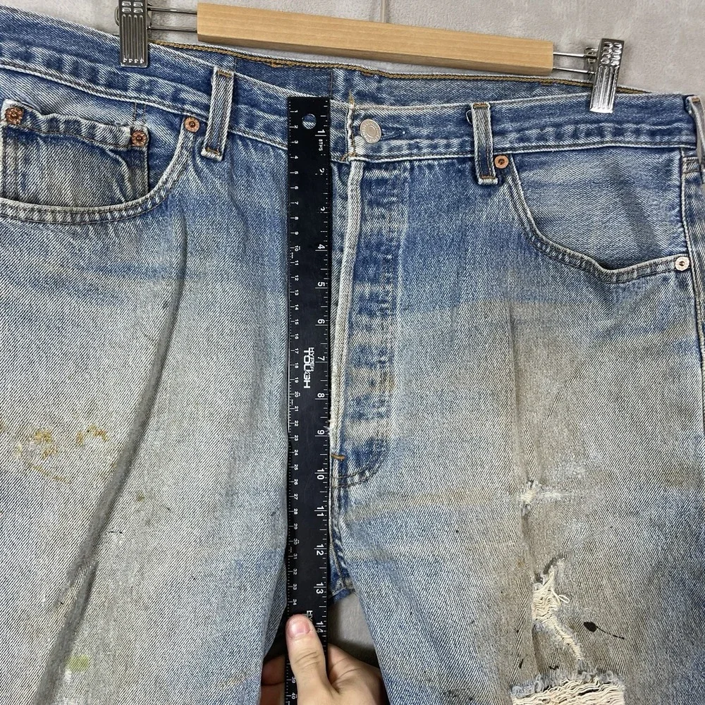 Vtg Levis 501xx Jeans Mens 40x36 (fit 40x33) Distressed 501-0000 USA Thrashed